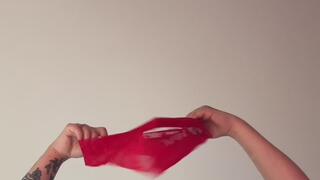 Giantess Tries on Panties