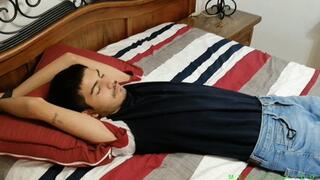 18-Year-Old Twink Alee Gets Tickled All Over His Body. Even His Cock & Balls Are Ticklish. Will He Take It As A Man Or A Pussy?