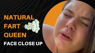 Natural Fart Queen Face Close Up