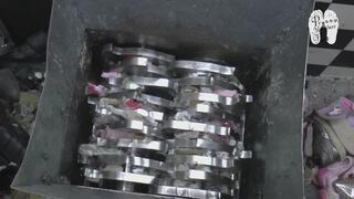 Christin destroy small shoes part two SHREDDER