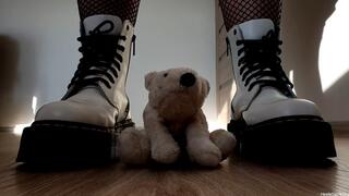 Polar Bear Crush in White Dr Martens