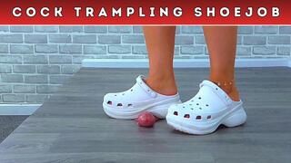 Goddess Amber - Trampling Your Balls & Milking Your Cock Under Nurse Hannah's Crocs (226B) - Slave POV - Cock & Balls Trampling Shoejob