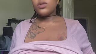 Playing with tits and jiggling my belly