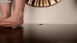 GIANTESS Asian MILF careless FEET crush tiny men!! - MP4