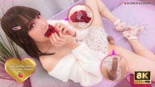 8K - Ichigo Femboy Pervert Panties Sucking + Cum Swallowing Play ~Ichigo x Strawberry Festival~