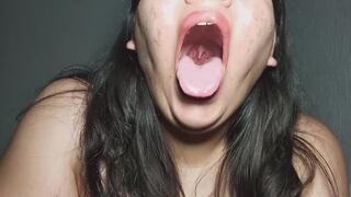 Lipstick - Open Mouth - Visible Uvula