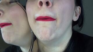 wide yawning of the mouth