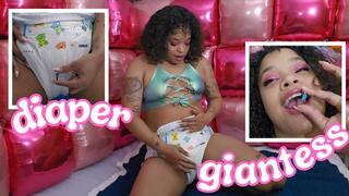 Skylar Sparks soggy diaper giantess, putting you inside her diaper