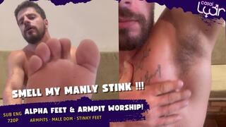Alpha Domination: Stinky Armpits and Sweaty Feet Degradation (SUB ENG 720) SMELL - POV - STINKY