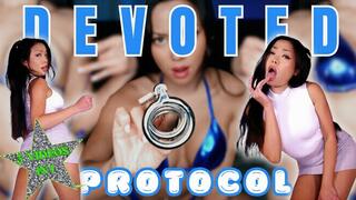 Devoted Pet Protocol: ThePrincessLuxy weaponize your porn addiction with shiny bikini tease, encouraged you into premature CEI humiliation, and cage your cock for good