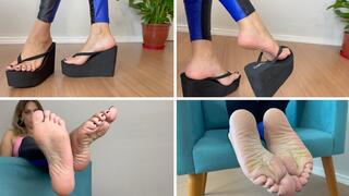 Melissa in foot tease with platform heel (MP4-HD 1080p)