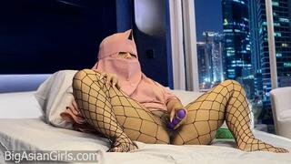 *Big Asian Girls Porn* Fun hijab Teen black fishnet stockings Sex Toy masturbation-version1 bagMP4
