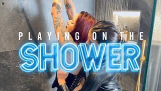Latex shower and pee