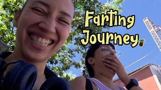 Farting walk through the neighborhood with Grecia and Alesia