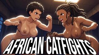 Erotic African Catfight - Hooked on Precum Audience