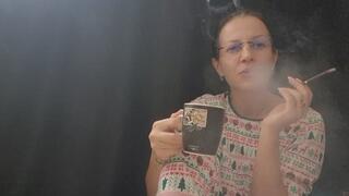 The break after a long day relaxing with the cigarettes and a good coffee.