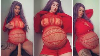Pregnant ride dildo