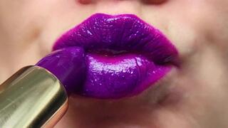 Purple Lipstick Lips