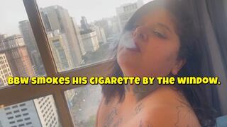 BBW smoking at his window by Turbinada