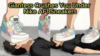 Giantess Trampling in Cute Nike AF1 Sneakers | Femdom Animation