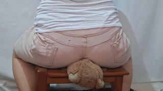 My farts stink up the teddy bear's face