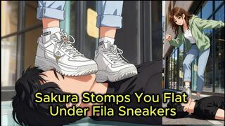 Face Crush in Fila - Sakura Stomps You Flat in FILA Sneakers | Femdom Animation