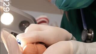 SURGICAL CASTRAION: 8 MIN POV Dr. Luna collects a sperm sample from you and then castrates you due to your testicular cancer, watch me manually collect the sperm sample myself and the help you relax and then surgically castrate you