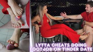 Lytta cheats doing a Sexy Cafe Footjob On Tinder date - FOOTJOB - CBT - SOLEJOB - TOEJOB - SMELLY FEET - FOOT WORSHIP - SWEATY FEET - HIGH HEELS - re