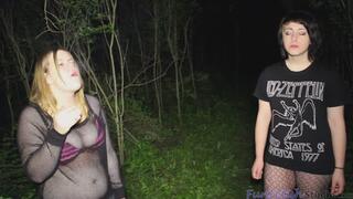 Luna and Alissa Smoking and chewing Gum