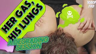 Her Gas, His Lungs: A degrading farting session - 1080P Full HD