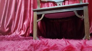 Rubbing my feet while wearing pantyhose (1)