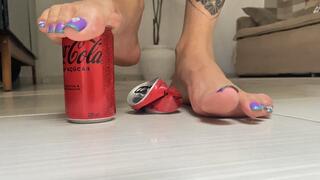 stepping on metal with my strong feet