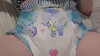 Peeing twice in Rearz Lil Monsters diaper
