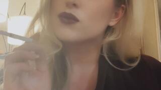 Smoke break while getting ready for our Valentine's date