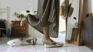 He seems to like my new slippers too! AVI