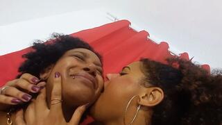 Ebony Punishes Her Relative with Licks on the Face CLIP 3 By Suzie and Maryjane Cam Full HD