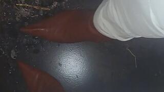 Red ankle boots compilation