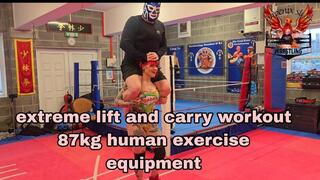 Extreme lift and carry workout 87 kg human exercise equipment