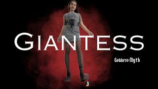 Giantess Smashes Tiny Man With Stocking Feet