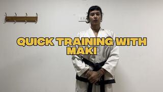 LATINA KARATEKA - POV KICKS & STRETCHING