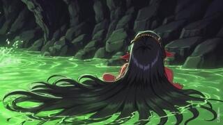 132. Beautiful red demon lay in green water bath in a cave compilation (Ai animation)