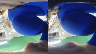 3DVR180 LILI YANYAN's hip POV showing a flattened dwarf