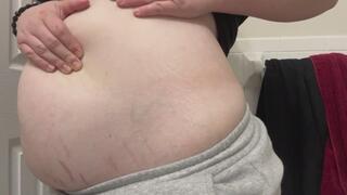 standing stuffed belly play