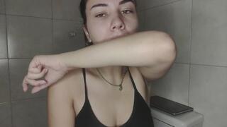 Self-biting fetish Marking my arms whit my teeth