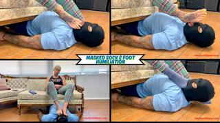 Masked Sock & Foot Humiliation - Goddess Rapture Puts Her Slave Under The Couch and Makes Him Worship Her Boot Socks and Bare Feet - UltraHD (WMV))