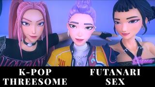 K-Pop Futa Girls Threesome