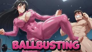 BALLBUSTING - After-Hours Gym Punishment - Sneaker Kicks to Swollen Balls â€“ Cum Then Rough Fuck