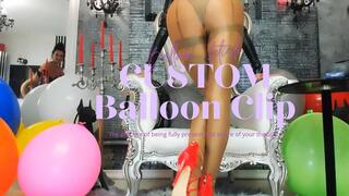 Bronze Pantyhose Balloon Popping Goddess: Inflates & Destroys Dozen Balloons in Tight Leather