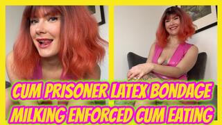 Cum Prisoner Latex Bondage Milking Enforced Cum Eating