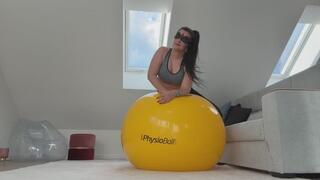 Deflate the yellow Gymball
